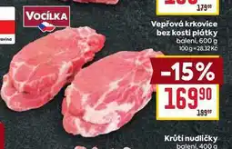 Billa Vepřová krkovice bez kosti plátky balení, 600 g nabídka