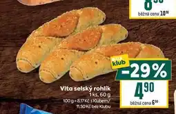 Billa Vita selský rohlík 1 ks, 60 g nabídka