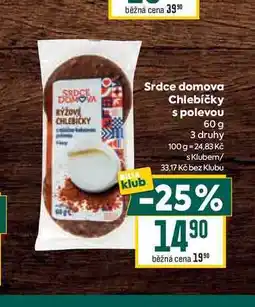 Billa Srdce domova Chlebíčky s polevou 60g nabídka