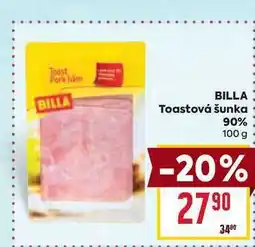 Billa BILLA Toastová šunka 90% 100g nabídka