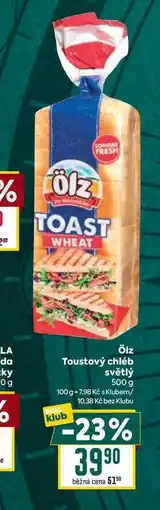 Billa Ölz Toustový chléb světlý 500 g nabídka