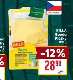 Billa BILLA Gouda Plátky 100g nabídka