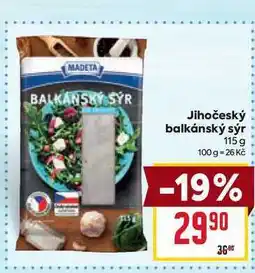 Billa Jihočeský balkánský sýr 115 g nabídka
