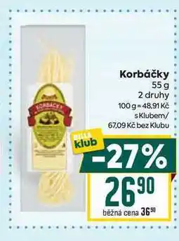 Billa Korbáčky 55 g nabídka