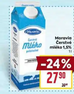 Billa Moravia Čerstvé mléko 1,5% 1l nabídka