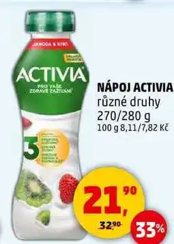 Penny Market NÁPOJ ACTIVIA různé druhy, 270/280 g nabídka