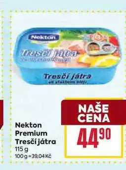 Billa Nekton Premium Tresčí játra 115 g nabídka