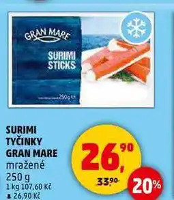 Penny Market SURIMI TYČINKY GRAN MARE mražené, 250 g nabídka