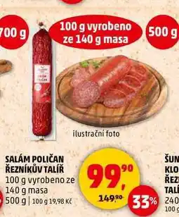 Penny Market SALÁM POLIČAN ŘEZNÍKŮV TALÍŘ, 500 g nabídka