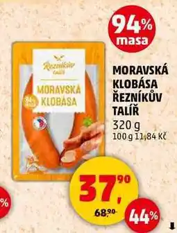 Penny Market MORAVSKÁ KLOBÁSA ŘEZNÍKŮV TALÍŘ, 320 g nabídka
