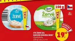 Penny Market SÝR ŽERVÉ XXL KARLOVA KORUNA/BONI různé druhy, 150 g nabídka