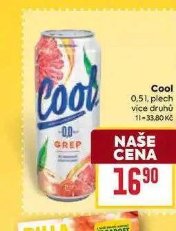 Billa Cool 0,51, plech nabídka