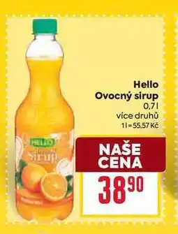 Billa Hello Ovocný sirup 0,7l nabídka