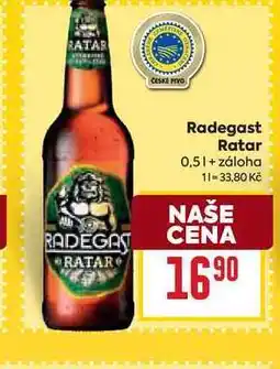 Billa Radegast Ratar 0,5l nabídka