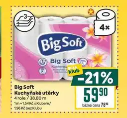 Billa Big Soft Kuchyňské utěrky 4 role nabídka