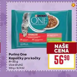 Billa Purina One Kapsičky pro kočky 4× 85 g nabídka