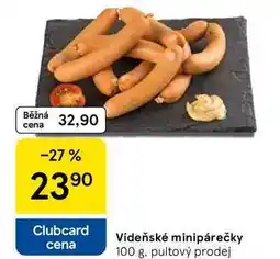 Tesco Vídeňské minipárečky, 100 g nabídka