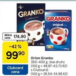 Tesco Orion Granko, 350-400 g, dva druhy nabídka