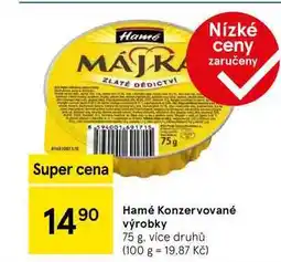 Tesco Hamé Konzervované výrobky, 75 g, více druhů nabídka