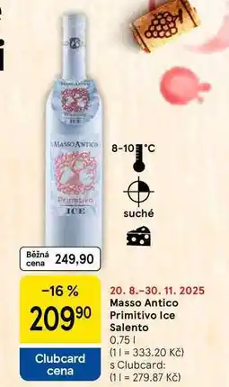 Tesco Masso Antico Primitivo Ice Salento, 0,75 l nabídka