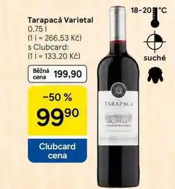 Tesco Tarapacá Varietal, 0,75 l nabídka