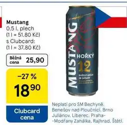 Tesco Mustang, 0.5 l, plech nabídka