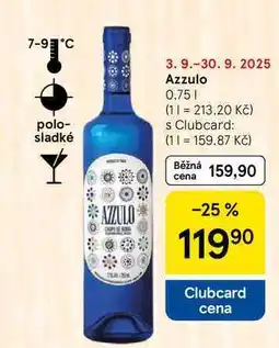 Tesco Azzulo, 0,75 l nabídka