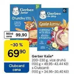 Tesco Gerber Kaše, 200-230 g, více druhů nabídka
