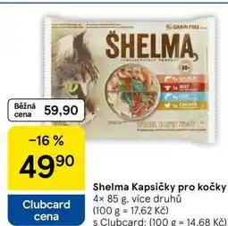 Tesco Shelma Kapsičky pro kočky, 4× 85 g, více druhů nabídka