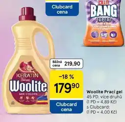 Tesco Woolite Prací gel, 45 PD, více druhů nabídka