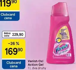 Tesco Vanish Oxi Action Gel, 1 l, dva druhy nabídka