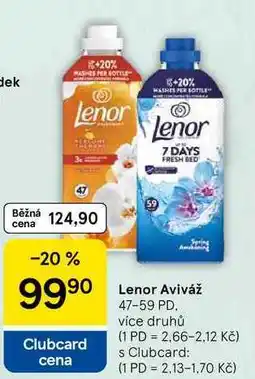 Tesco Lenor Aviváž, 47-59 PD, více druhů nabídka