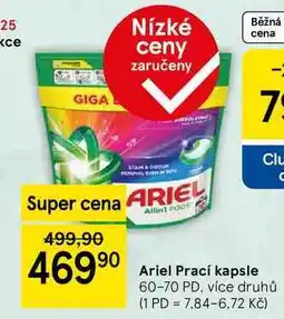 Tesco Ariel Prací kapsle, 60-70 PD, více druhů nabídka