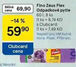 Tesco Fino Zeus Flex Odpadkové pytle, 60 l, 8 ks nabídka