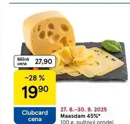 Tesco Maasdam 45%, 100 g nabídka