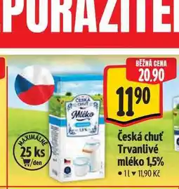 Albert Česká chuť Trvanlivé mléko 1 l nabídka