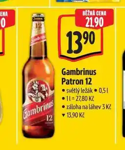Albert Gambrinus Patron 12 0,5 l nabídka