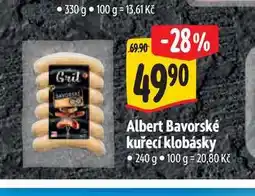 Albert Albert Bavorské kuřecí klobásky 240 g nabídka