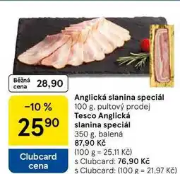 Tesco Anglická slanina speciál, 100 g nabídka