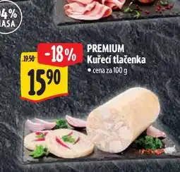 Albert PREMIUM Kuřecí tlačenka cena za 100 g nabídka