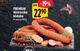 Albert PREMIUM Mistrovská klobása 100 g nabídka