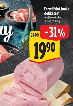 Albert Farmářská šunka delikates 100 g nabídka