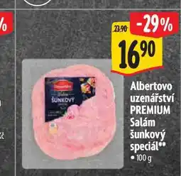 Albert Albertovo uzenářství PREMIUM Salám šunkový speciál 100 g nabídka
