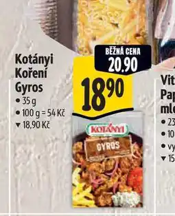 Albert Kotányi Koření Gyros 35 g nabídka