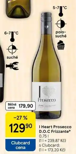 Tesco I Heart Prosecco D.O.C Frizzante, 0.75 l nabídka