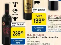 Tesco Masso Antico Primitivo Appassito, 0.75 l nabídka