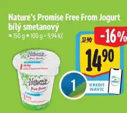 Albert Nature's Promise Free From Jogurt bílý smetanový 150 g nabídka