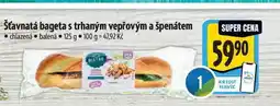 Albert Šťavnatá bageta s trhaným vepřovým a špenátem 125 g nabídka