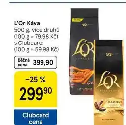 Tesco L'Or Káva, 500 g, více druhů nabídka