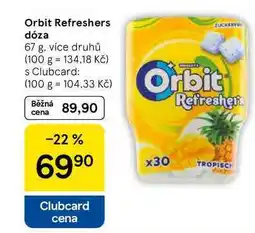 Tesco Orbit Refreshers dóza, 67 g, více druhů nabídka